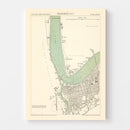 Vintage Map of Shanghai, China 1880