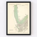 Vintage Map of Shanghai, China 1880