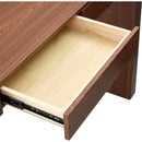 Elegant Dark Wood Grain Bar Table-50 Inches Long, a Practical Choice for Modern Homes.Dark Wood Grain Texture Sticker,Equipped With Two Drawers.Serving As A Bar Table Or A Desk.