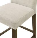 Ivory Upholstered Counter Height Bar Stools Set of Three