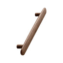 Walnut Lacquered Wood "Brutus" Cabinet Knob and Drawer Pulls