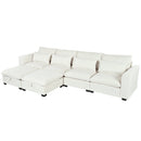 U_Style U-shaped Freely Transformable Modular Corner Sofa with Two Ottomans, Suitable for Living Rooms, Studies, Home Theaters, and More.