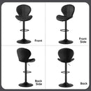 Swivel Bar Stools Set Of 3, Counter Height, Black Finish