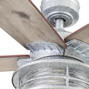 52 Inch Indoor Outdoor Ceiling Fan LED Light Dual Mount