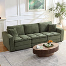 4 Seats,Oversized Sectional Sofa,L Shaped Corner Couch with Detachable Seat & Back Cushion, Corduroy Upholstery Convertible Sleeper Sofa&Couch for Living Room