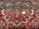 Small Antique Persian Tribal Rug 2x3, Red, Floral, Handmade, Hamadan Rug