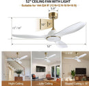 52 Inch Ceiling Fan With DC Motor And Remote Control