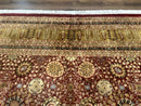 Palace Size Pak Persian Rug 12x15, Brick Red, Allover Pattern, Handmade Oversized Wool Oriental Carpet, Large Area Rug, Fine 225 KPSI