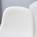 Modern White PU Bar Chair Set - Rounded Backrest, Stable Comfort, Multiple Colors