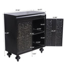 Art Accent Cabinet With 2 Doors, Sideboard Buffet Cabinet with Storage, Distressed Decorative Storage Cabinet With Embossed Pattern For Entryway Living Room Dining Room