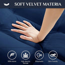 Blue Velvet SpaceSaving Convertible Sofa Chair USB