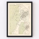 Vintage Map of Skikda, Algeria 1886
