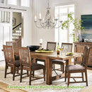 6-Light Rustic Farmhouse Candle Chandelier, Brushed Nickel
