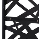 Outdoor & Indoor Privacy Screen Metal Privacy Screen 76' H×48' W, Freestanding Decorative Privacy Screen for Deck Balcony Patio, Privacy Fence Panels for Outside Lawn Garden PS117 BLACK