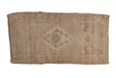 1.5x3.5 Vintage Distressed Oushak Rug Mat Runner