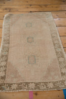 1.5x3 Vintage Distressed Oushak Rug Mat