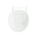 Modern Gable Outdoor Barstool Set of 2 with Weather-Resistant Plastic and Iron in White