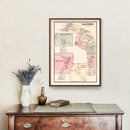 Vintage Map of Golden's Bridge, New York 1867