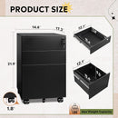 3 Drawer Locking Pedestal File Cabinet For Office Use Lockable Metal Filing Cabinet With Secure Drawers