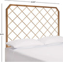 Queen Antique Gold Stitch Headboard for Stylish Bedrooms