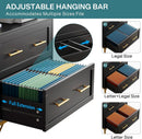 Black Gold 2 Drawer Lateral File Cabinet For Home Office