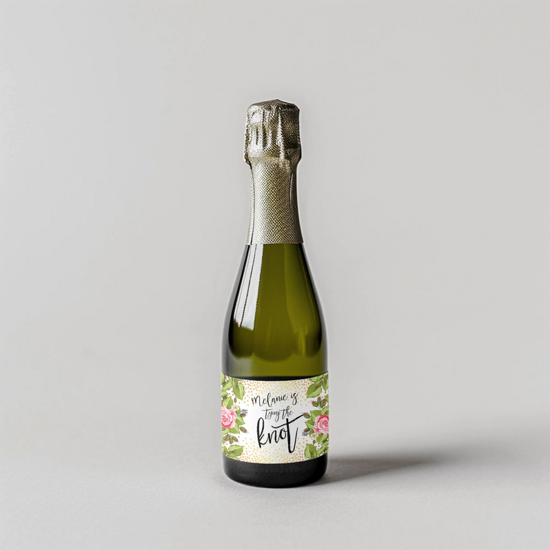 Pink Tie The Knot Mini Champagne Split Label