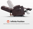 Dark Brown Lift Recliner With Massage For Elderly People
