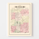 Vintage Map of McDonald Township, Jasper County, Missouri 1895