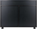 Black Halifax Two Door Storage Cabinet With Four Drawers