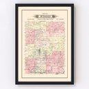 Vintage Map of McDonald Township, Jasper County, Missouri 1895