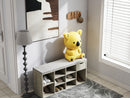 Storage Bench, Shoe Bench, Entryway Bench with Padded Cushion, Drawer and Open Compartments, Bench with Storage, 3 Tier Shoe Rack Bench