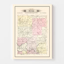 Vintage Map of Duval Township, Jasper County, Missouri 1895