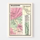 Vintage Map of Readsboro Township, Bennington County, Vermont 1869