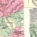 Vintage Map of Readsboro Township, Bennington County, Vermont 1869