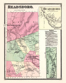 Vintage Map of Readsboro Township, Bennington County, Vermont 1869