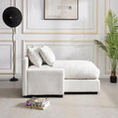 Modern Luxury Sofa Couch for Living Room Quality Chenille  Upholstery Sleeper Sofa Bed Daybed Beige Chenille