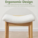 Beige Velvet Upholstered Vanity Stool 18 Inch Chair
