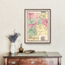 Vintage Map of Rupert Township, Bennington County, Vermont 1869