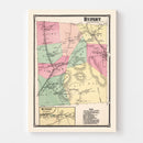 Vintage Map of Rupert Township, Bennington County, Vermont 1869
