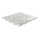 Carrara White Basketweave Pattern 12"x12" Honed Marble Mesh-Mounted Mosaic Tile- MSI Collection