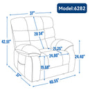 Lift Recliner Chair Heat Massage Dual Motor Infinite Position Up to 350 LBS Large Electric Power Lift Recliners with Power-Remote, Medium-firm and Heavy duty, Brown