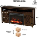 Rustic Fireplace TV Stand For 65 Inch TVs With Storage