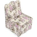 Flannel single dining chair with soft seat cushion and backrest, no armrests, matching pillow can be used as waist cushion, this dining chair can be used in the living room - PINK