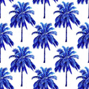 Voguish Blue Palms Wallpaper