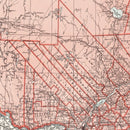 Vintage Map of Quebec Canada, 1925