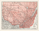 Vintage Map of Quebec Canada, 1925