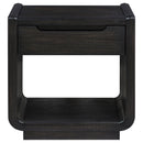 Leandro 1-drawer Wood Occasional Side End Table Burnished Black