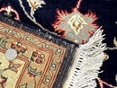 Navy Blue Pak Persian Rug 6x10, Floral Medallion, Traditional Persian Area Rug, Fine 240 KPSI