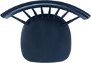 Navy Blue Windsor Spindle Solid Wood Dining Chair Set Of 2