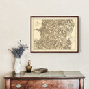 Vintage Map of the Battle of Bermuda Hundred, 1869